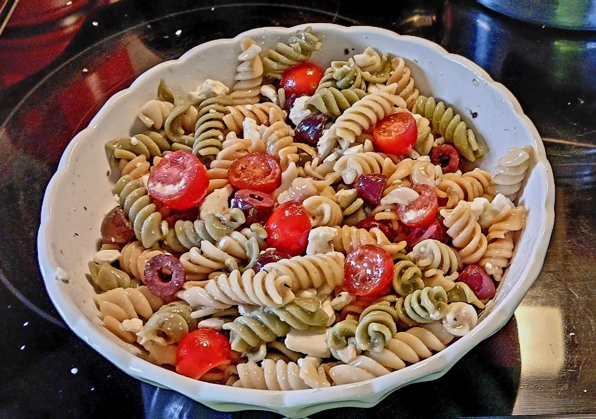 Pasta salad in a bowl